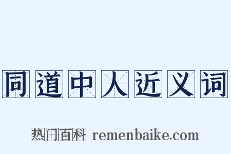 同道中人近义词是什么意思的图片